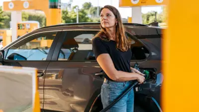 Fuel price sign showing record-high diesel prices in the UK