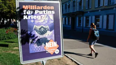 Abstimmung in der Schweiz zur Neutralität und zu Sanktionen