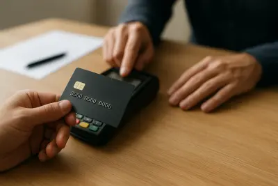 Illustration of a pending credit card transaction on a banking app