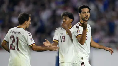 Spain players celebrate after Mikel Merino's winning goal against Croatia in Split