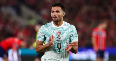 Gonçalo Ramos célèbre son but victorieux contre la Norvège à Oslo